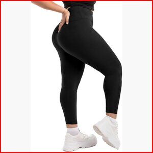 High Waist Plus Size Leggings, Buttery Soft Tummy Control, Non See-Through